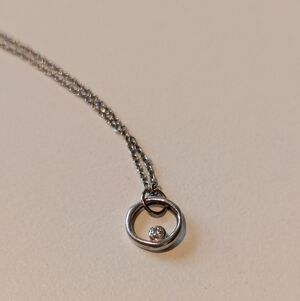 Jamie Joseph Organic Halo Diamond Necklace Gold And Sterling Silver